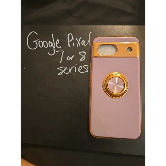 Lavender and Gold Google Pixel Phone Case with Built-in Ring Stand